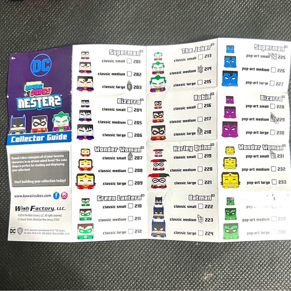 Kawaii Cubes Nesters DC Series 1 9-Pack - Picture 6 of 7